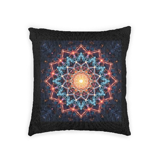 Mandala Goes Down Electric Avenue Woven Pillows