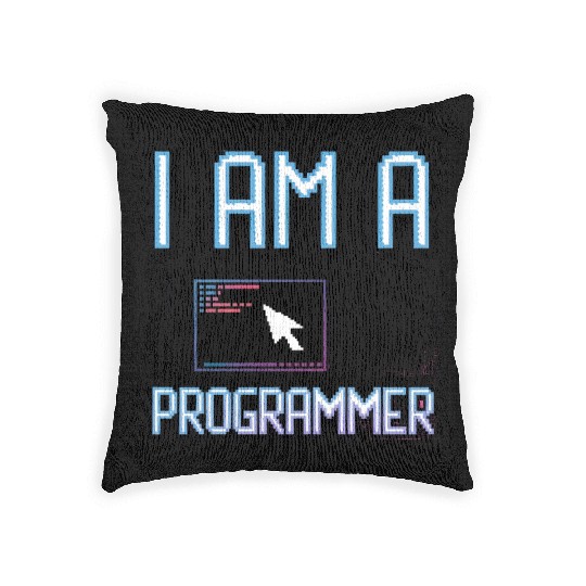 I'm a programmer Woven Pillows