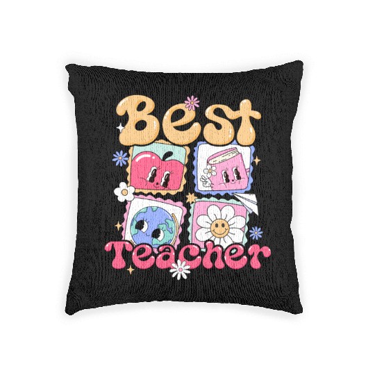 Best Teacher ever Woven Pillows