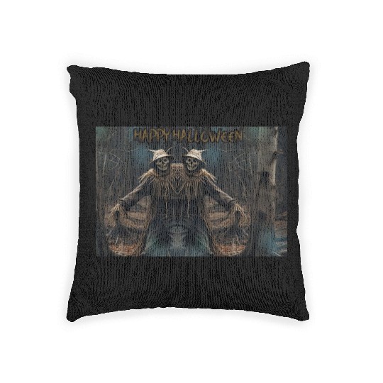 Halloween Scarecrow HOLLYDAY Woven Pillows