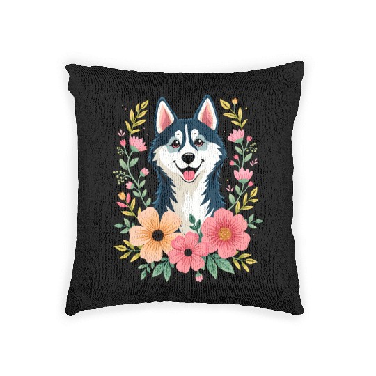 Husky Floral Woven Pillows