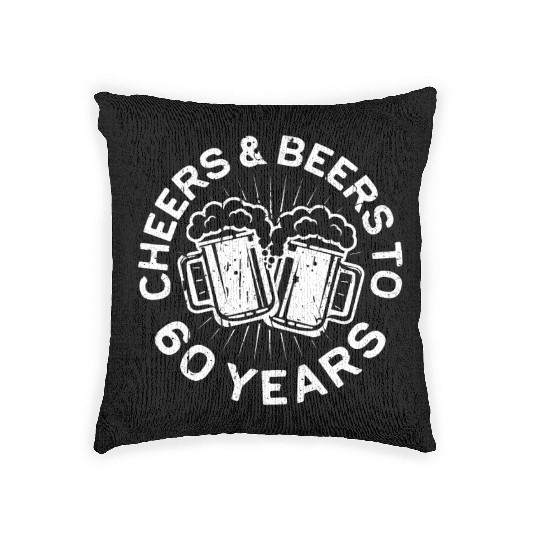 Cheers And Beers To 60 Years 60th Birthday Woven Pillows