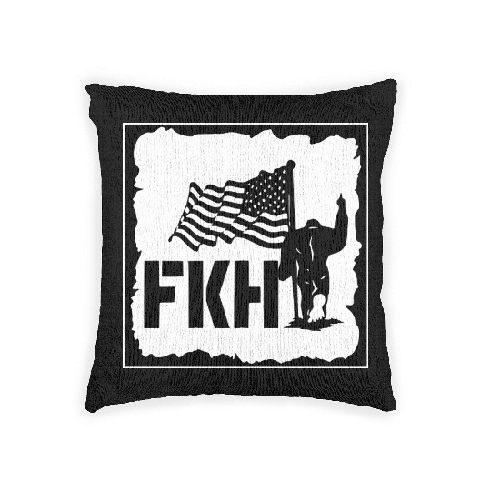 Bigfoot FKH Flag LIKE US ON FACEBOOK # Woven Pillows