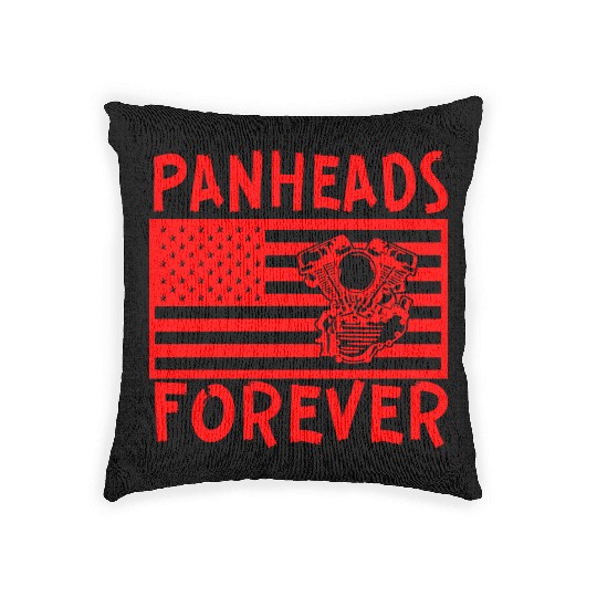 Panheads Forever LIKE US ON FACEBOOK Woven Pillows