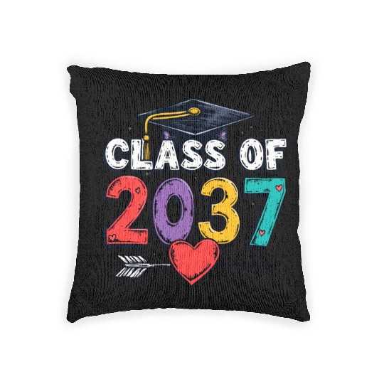 Celebrating the Class of 2037: A Colorful Future Woven Pillows
