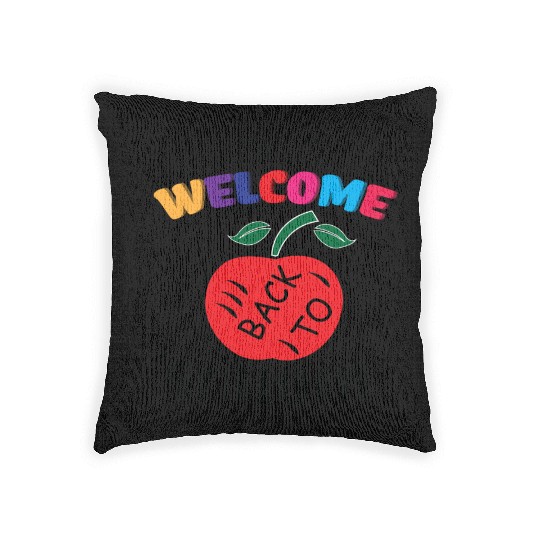 welcome back to school Woven Pillows
