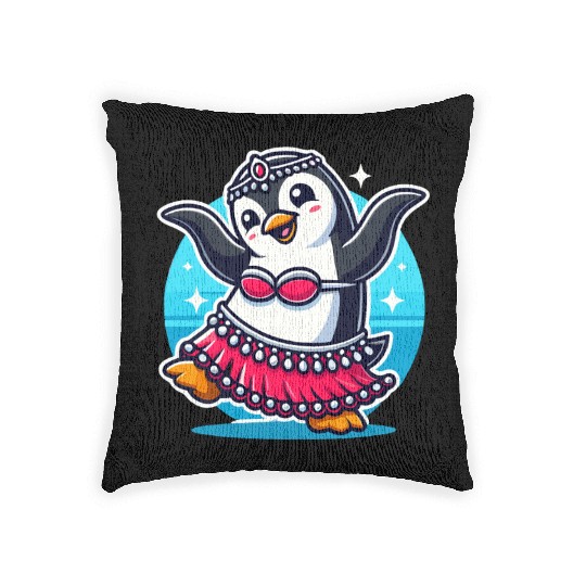 Tribal Fusion Rhythmic Dance Art For Belly Dance Woven Pillows