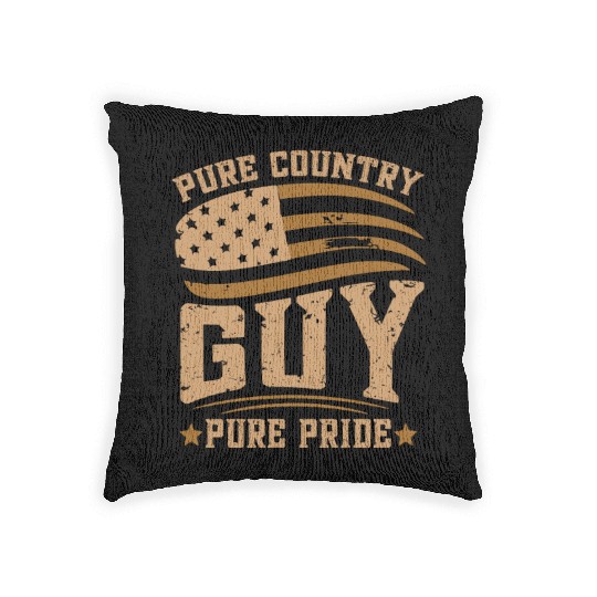 Small Town Us Flag Country Livin Boy Woven Pillows