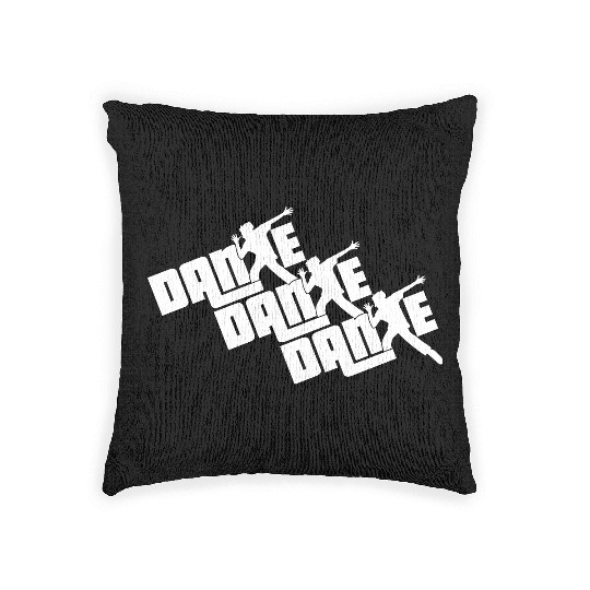 3 Dance Party Fun Men Friends Crew Team Text Quote Woven Pillows