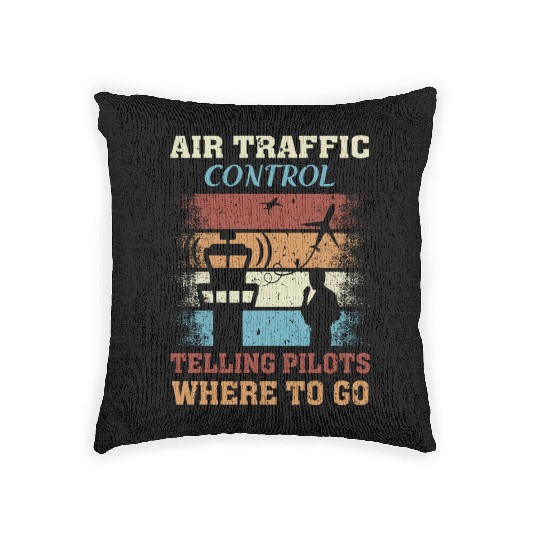Funny Air Traffic Control Telling Pilots Where to Woven Pillows
