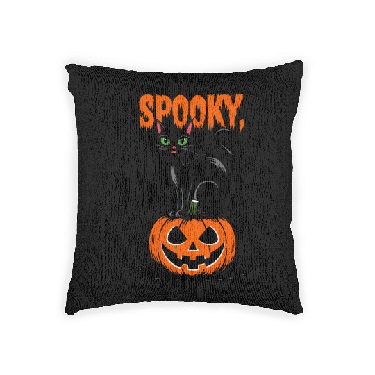 Spooky Black and Proud Woven Pillows