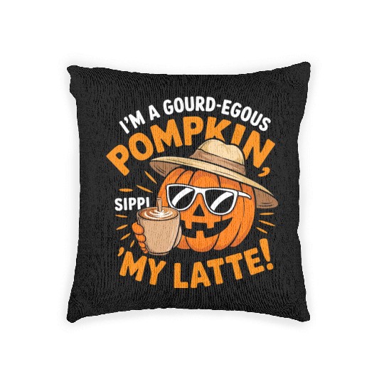 Pumpkin Spice Latte, Retro It's Fall Y'all Woven Pillows