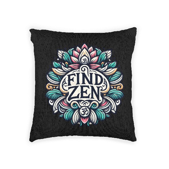Find Zen, Zen Yoga Design Woven Pillows