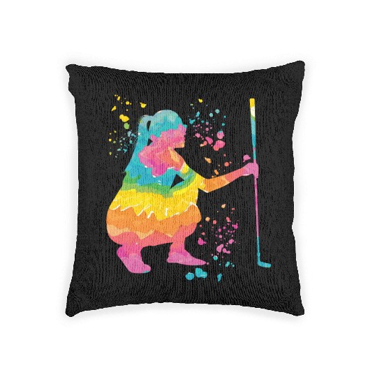 Golfer Colorsplash Kids Miniature Golf Woven Pillows