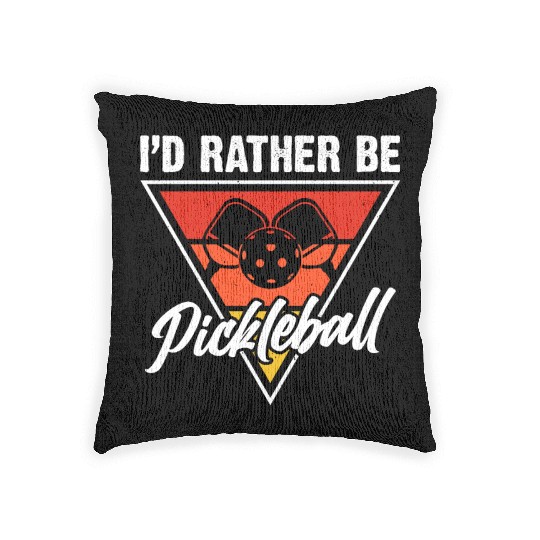 I'd rather be Pickleball Woven Pillows