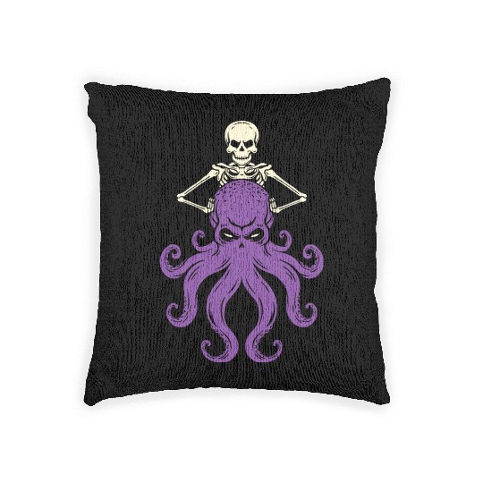 Octopus Skeleton Woven Pillows