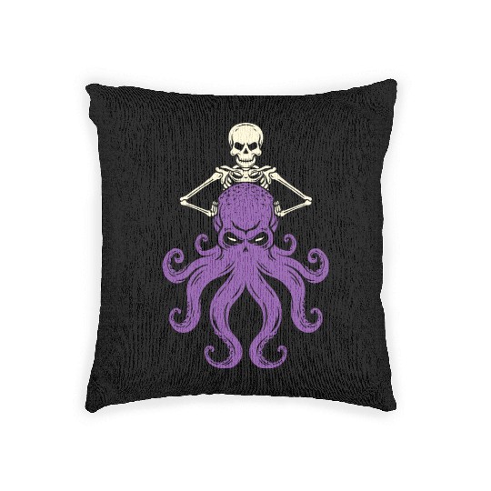 Octopus Skeleton Woven Pillows