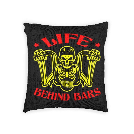 Life Behind Bars Biker LIKE US ON FACEBOOK #USAP Woven Pillows