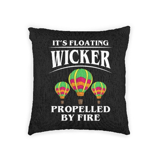 Hot Air Balloon Aviation Colorful Pattern Woven Pillows