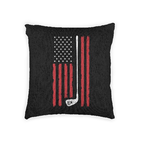 Golf American Flag US Golfer Golfing Golf Lovers Woven Pillows