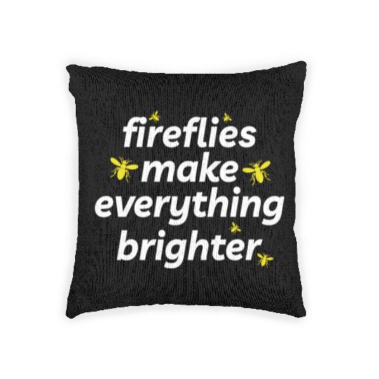 Fireflies Firefly Lightning Bug Insect Collector Woven Pillows