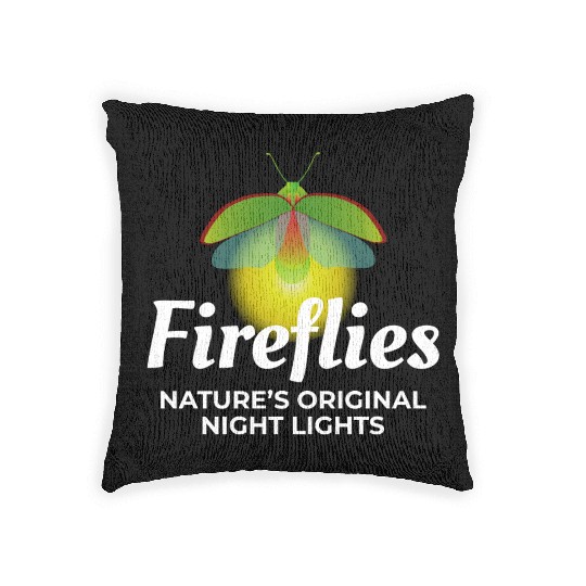 Fireflies Firefly Lightning Bug Insect Collector Woven Pillows