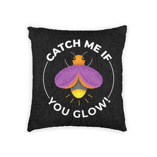 Fireflies Firefly Lightning Bug Insect Collector Woven Pillows