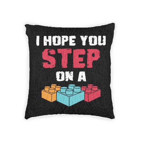 Blocks Playthings Games Miniature Building Woven Pillows