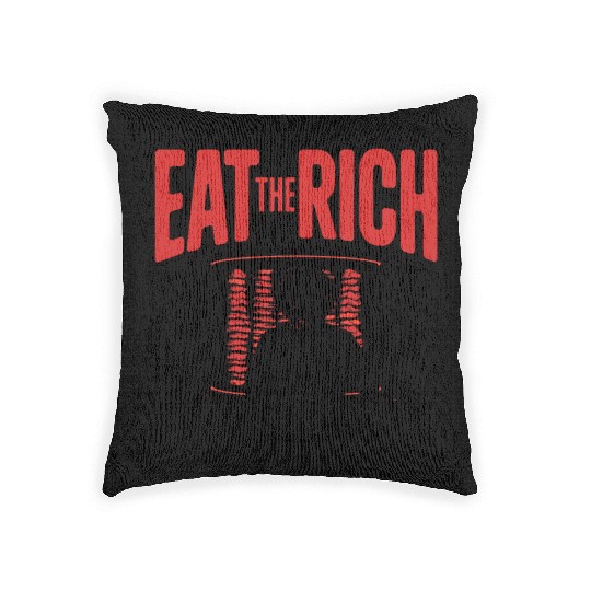 Eat The Rich Döner Kebab Satirical Design Woven Pillows