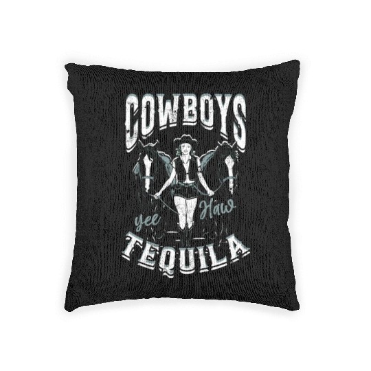 Cowboys and Tequila - Cowgirl Woven Pillows