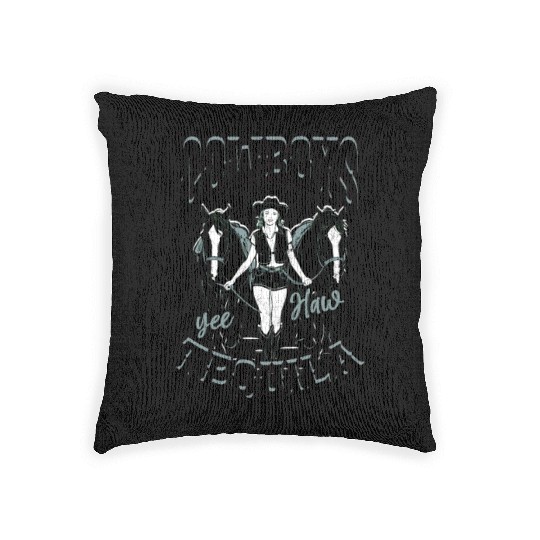 Cowboys and Tequila - Cowgirl Woven Pillows