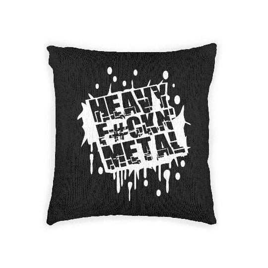 Heavy F#ckin' Metal Hard Rock Music Graffiti Spray Woven Pillows