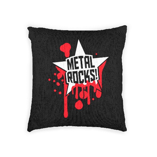Heavy Metal Rocks Hard Rock Music Graffiti Star Woven Pillows