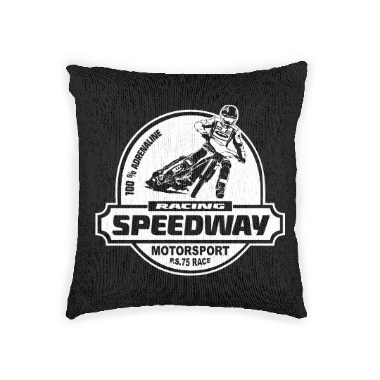 Motorcycle Speedway Racing Woven Pillows