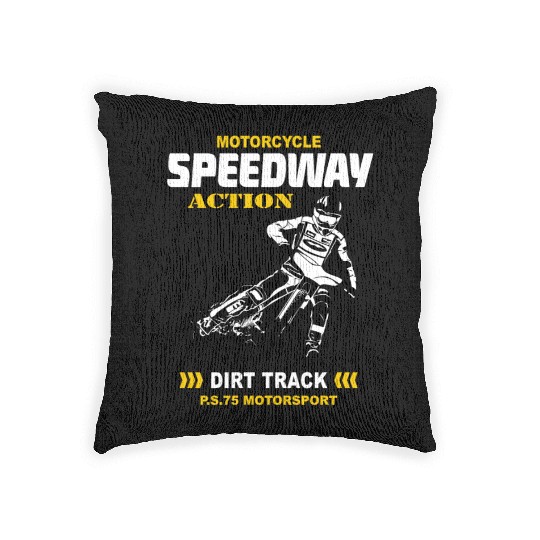 Motorcycle Speedway Racing Woven Pillows
