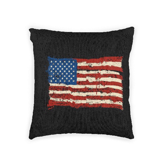 Try That In a Small Town US Flag Woven Pillows