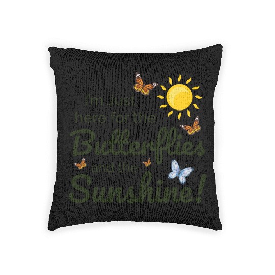 Butterfly Sunshine Insect Collector Entomology Woven Pillows
