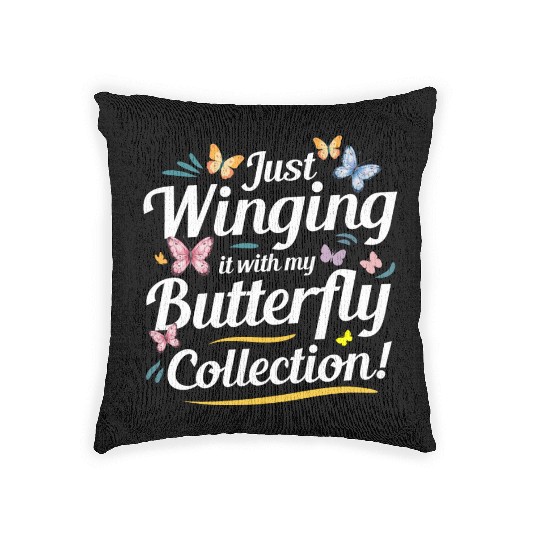 Butterfly Butterflies Insect Collector Entomology Woven Pillows