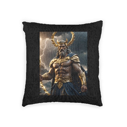 Zeus Jupiter Roman Greek God Woven Pillows
