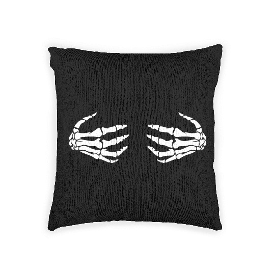 Skeleton Hand Woven Pillows, Funny Halloween