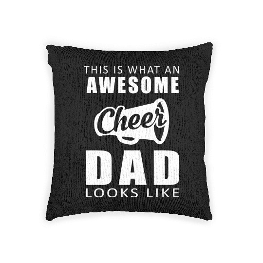 awesome cheer dad Woven Pillows