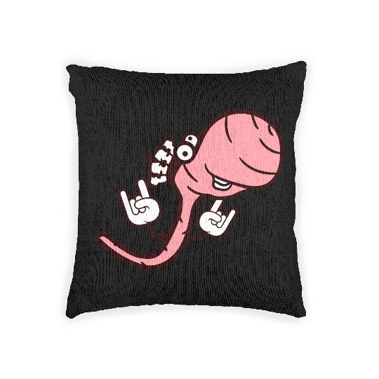 Cute Cool Worm Crown King Party Animal Fun Monster Woven Pillows