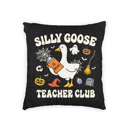 Silly Goose Teacher Club Woven Pillows