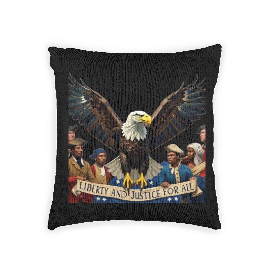 liberty and justice for all Woven Pillows