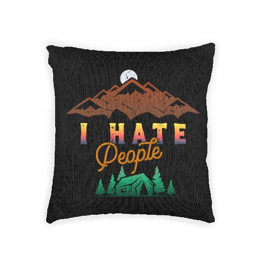 I Hate People Woven Pillows