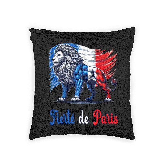 The pride of Paris flag design Woven Pillows