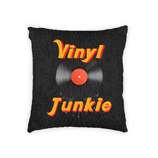 Vinyl Junkie vintage Woven Pillows