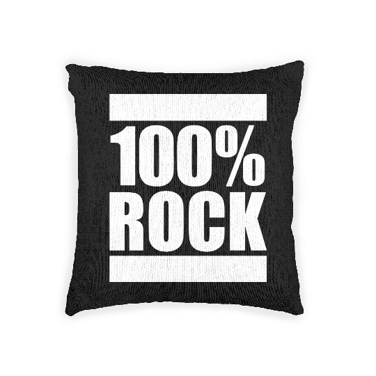100 % Percent Rock Heavy Metal Music Text Logo Woven Pillows