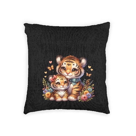 I'm Going To Be A Big Sister Sweet Tigers Woven Pillows