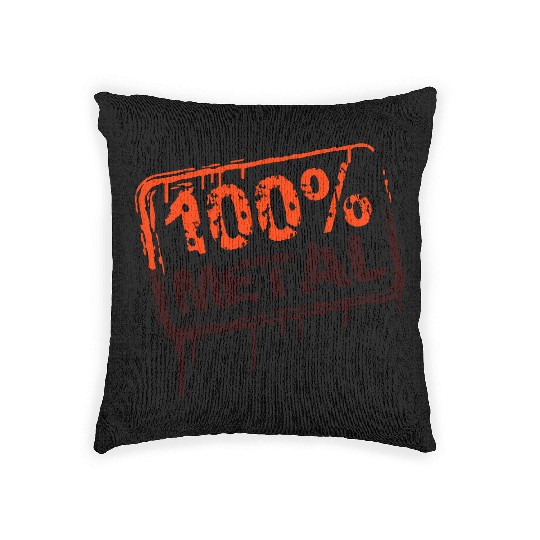 100 % Percent Metal Music Fun Graffiti Drops Stamp Woven Pillows
